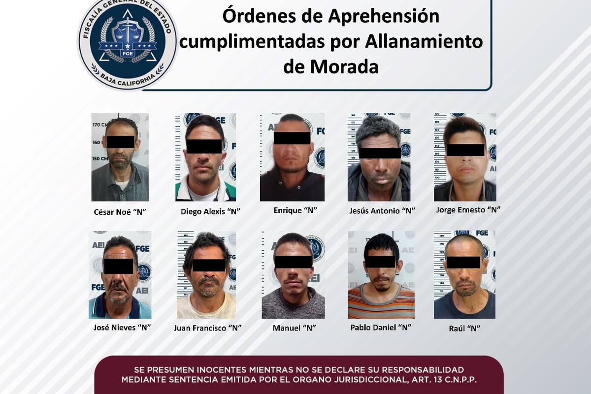 Capturan a varios sujetos buscados por allanamiento de morada