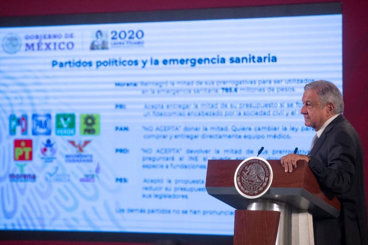 Obrador exhibe a partidos que entregaron y a los que no la mitad de sus recursos