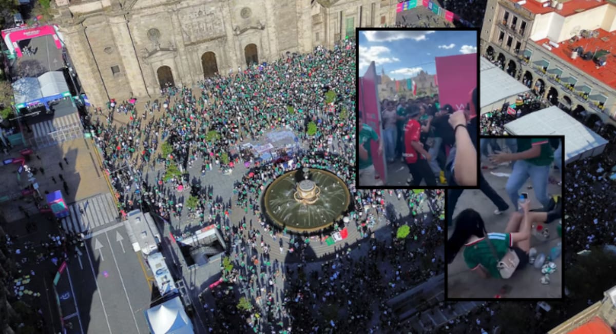 Fan Fest del Mundial 2026 en Guadalajara rebasa su capacidad; se registran intentos de ingreso forzado antes del México vs Corea del Sur. Foto: Reuters y redes sociales