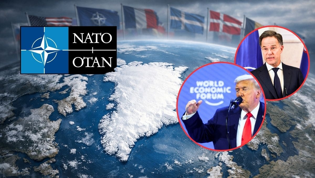 El presidente estadounidense anunció que suspende los aranceles contra Europa que entrarían en vigor el 1 de febrero tras informar que alcanzó un acuerdo marco con el secretario general de la OTAN, Mark Rutte. | Foto: Especial GH/Reuters/IA