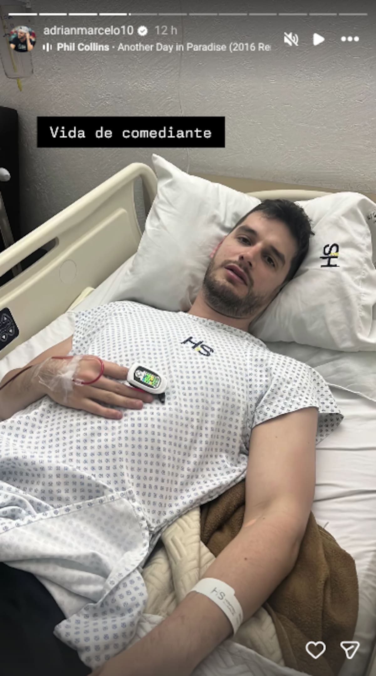 Adrián Marcelo compartió esta fotografía en historias de redes sociales.