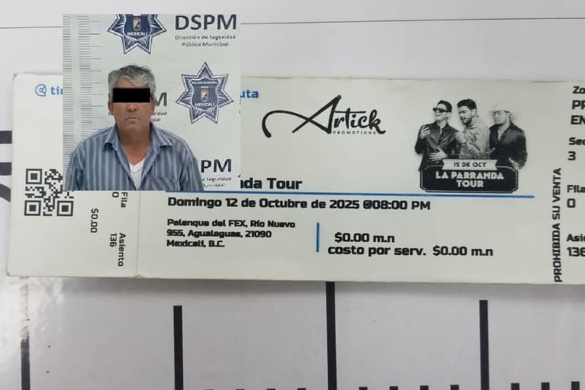 Detienen a hombre por revender boletos afuera del Palenque del Fex
