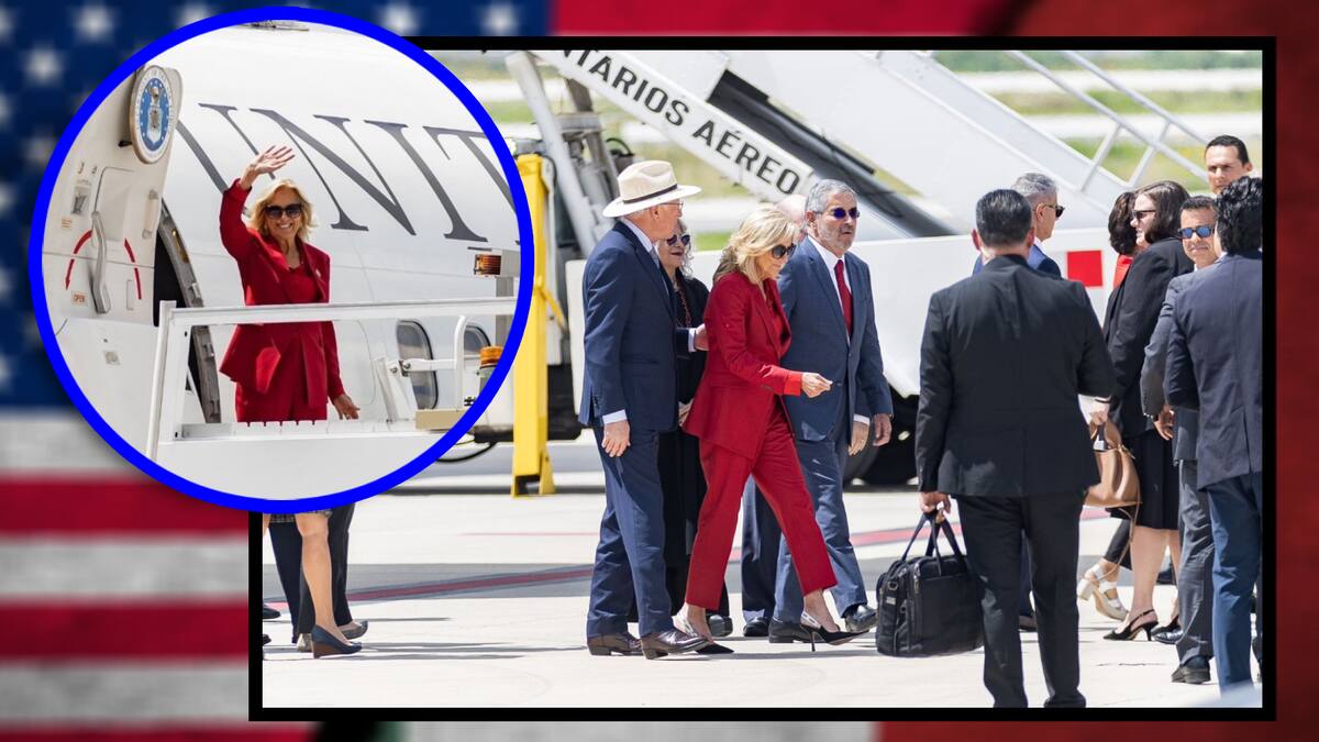 Jill Biden llega a México junto con una delegación de altos funcionarios para la toma de protesta de Claudia Sheinbaum. Foto: Especial