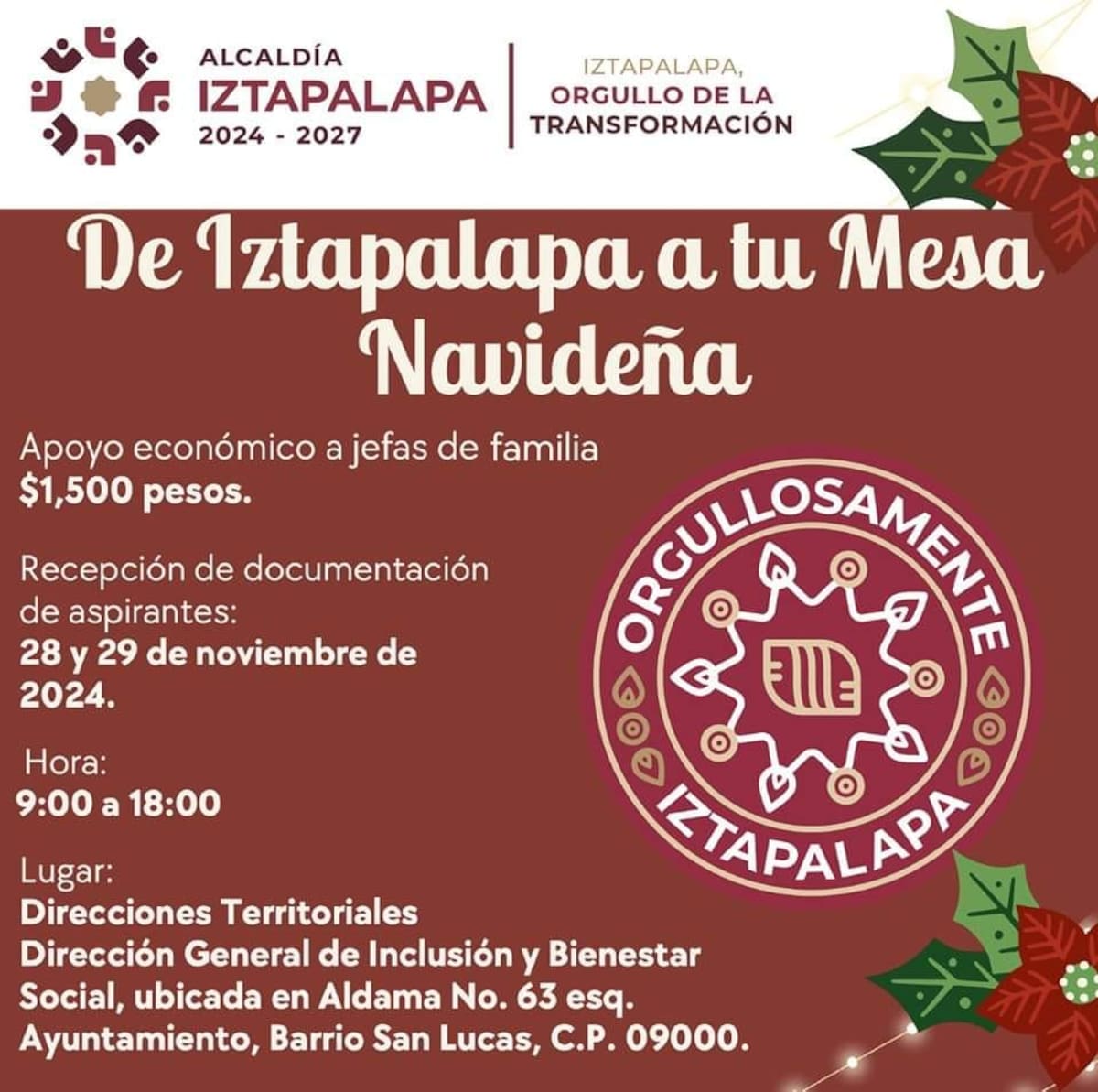 Aclararon que la entrega de la documentación no implica la incorporación al programa, de conformidad con los Lineamientos publicados en la Gaceta Oficial de la Ciudad de México el pasado 22 de noviembre de 2024. Foto: Alcaldía de Iztapalapa.