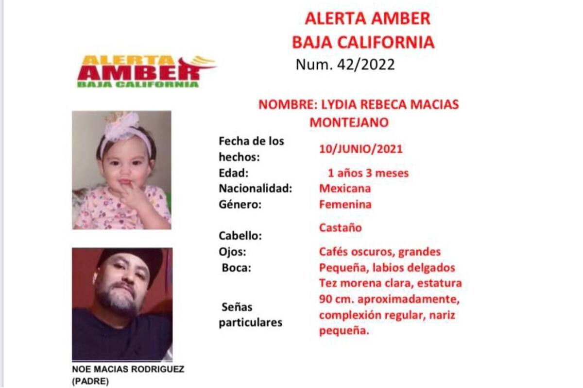Alerta amber BC: Buscan a Lydia Rebeca Macias Montejano