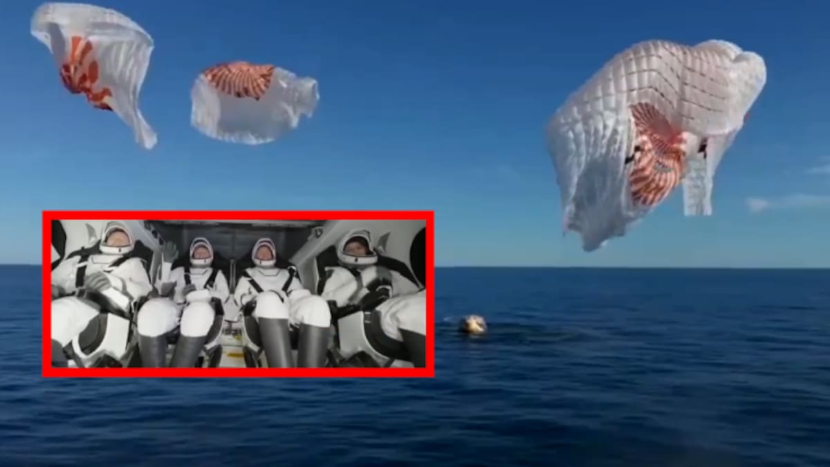 Astronautas regresan a la Tierra; así fue el emotivo momento tras 9 meses en el espacio | VIDEO