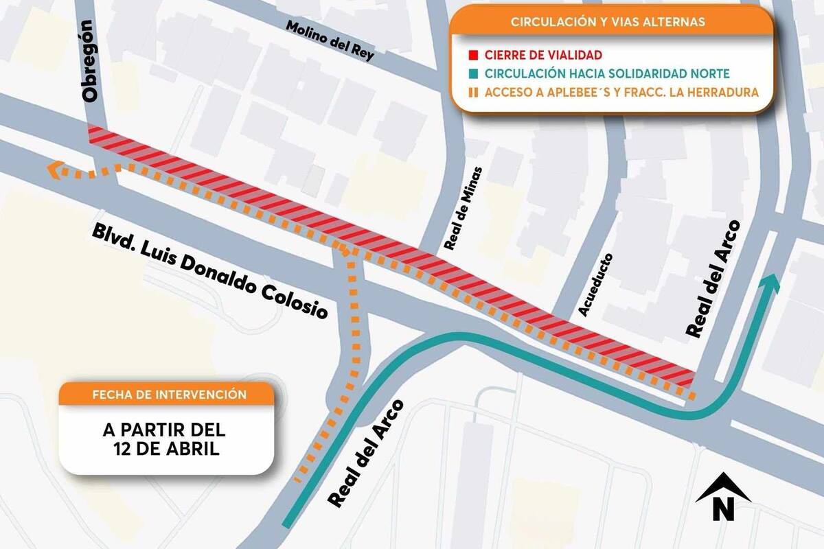 Trabajos en drenaje obligan a cerrar vialidad en bulevar Colosio