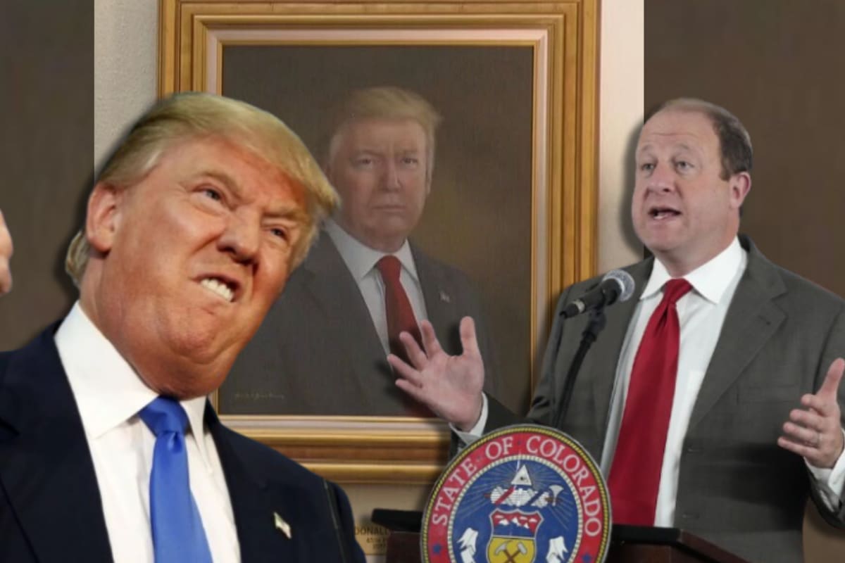 Trump se enoja por retrato exhibido en el Capitolio de Colorado: “Fue distorsionado”, afirma el mandatario