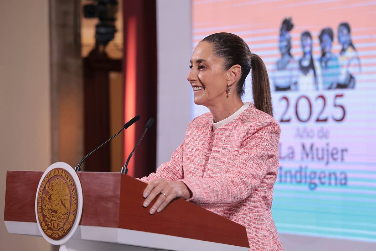 La presidenta Claudia Sheinbaum en conferencia de prensa mañanera. / Gobierno de México.