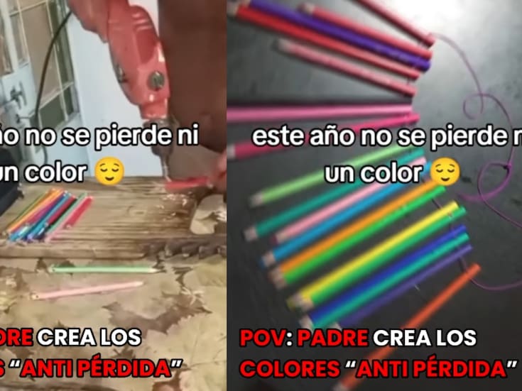 Hombre sorprende con una curiosa técnica para evitar que su hija pierda sus útiles escolares