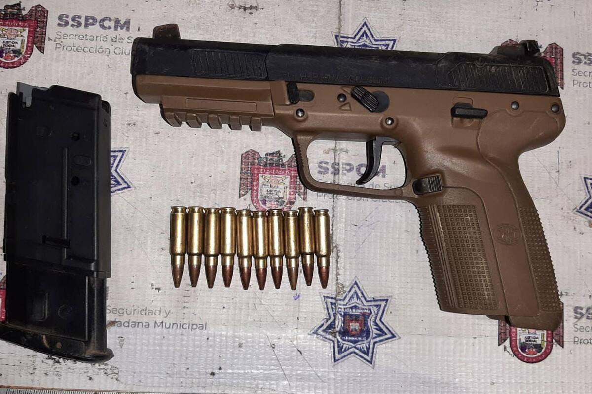 Una de las armas decomisadas.