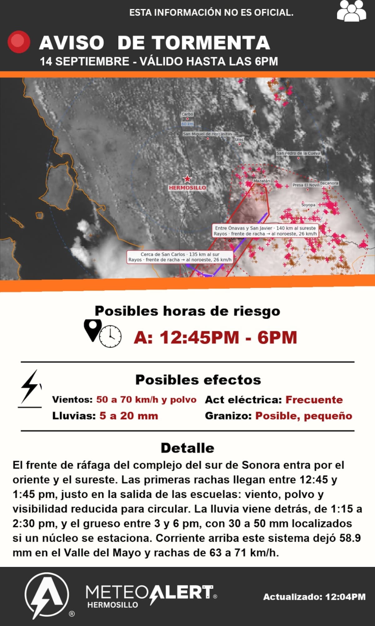 FOTO: FB METEOALERT HERMOSILLO