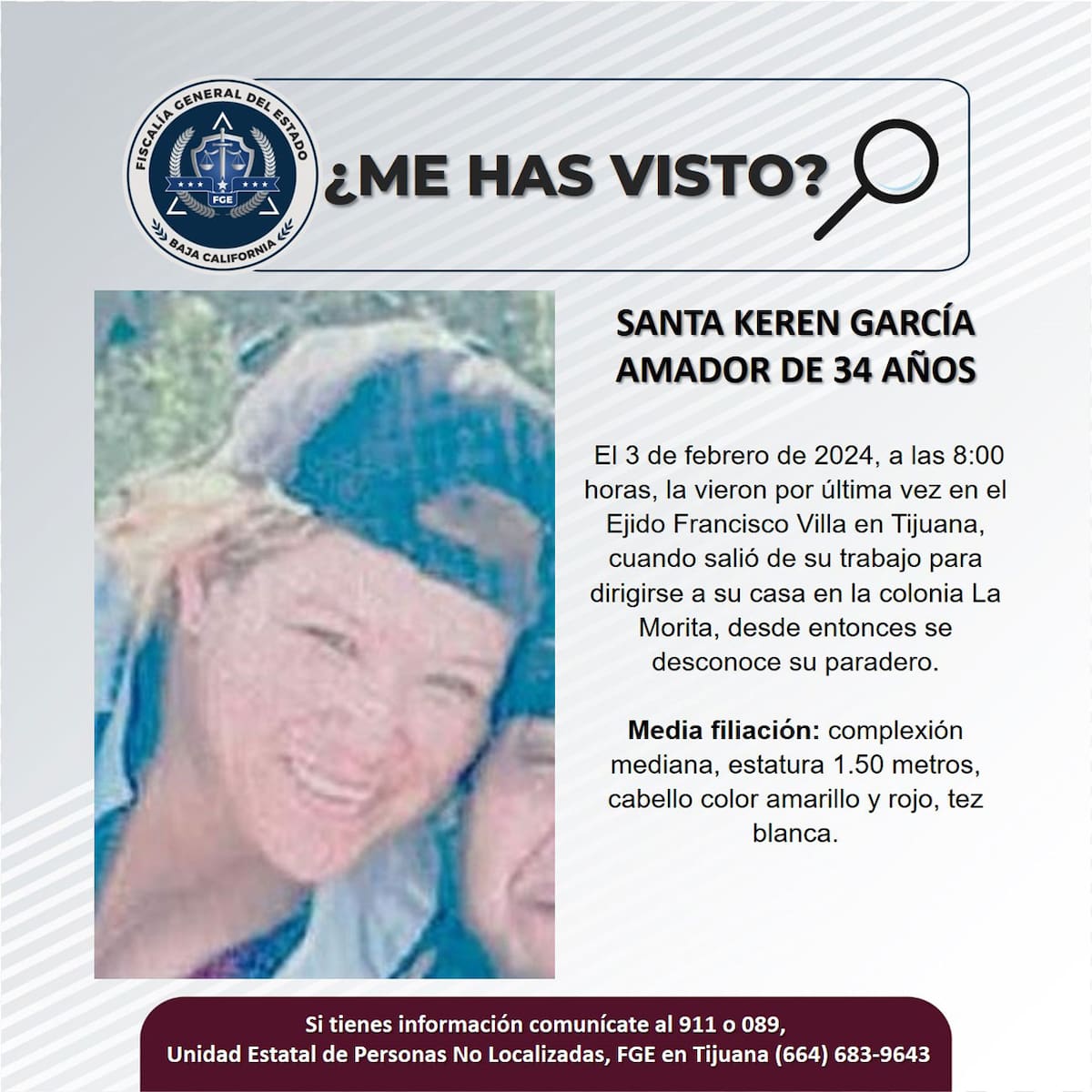 Pesquisa Santa Keren García Amador.