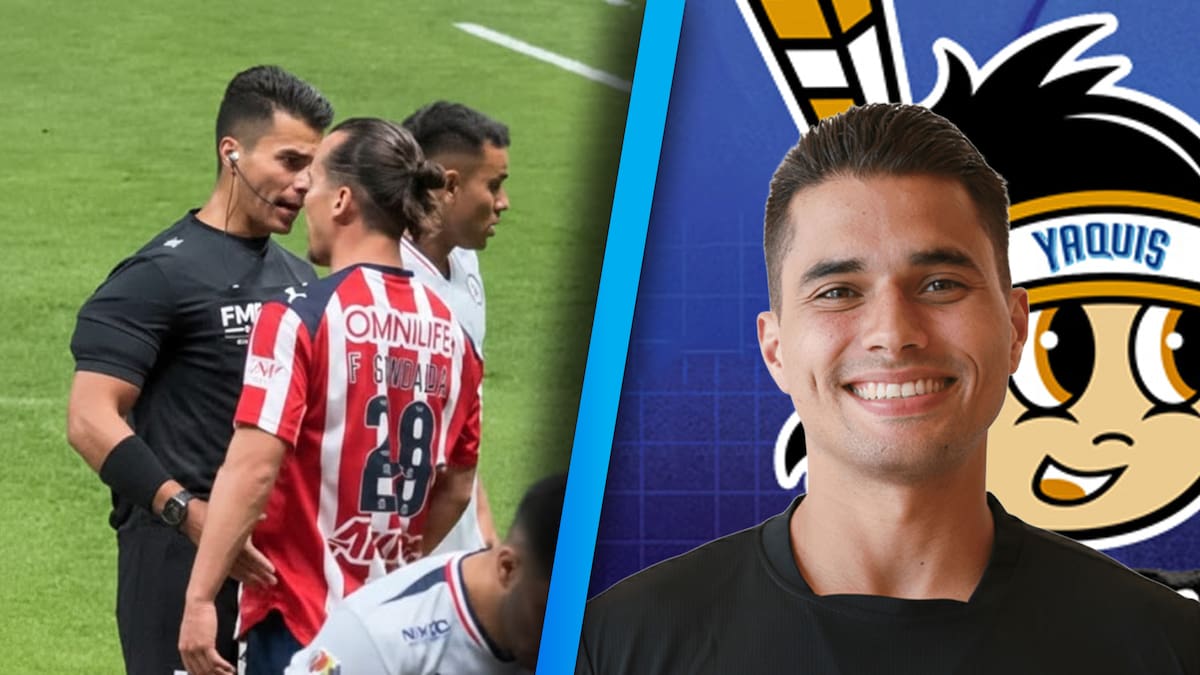 Árbitro sonorense se vuelve viral por “retar” a jugador de Chivas en la Liguilla y por llevar un adorno de los Yaquis de Obregón