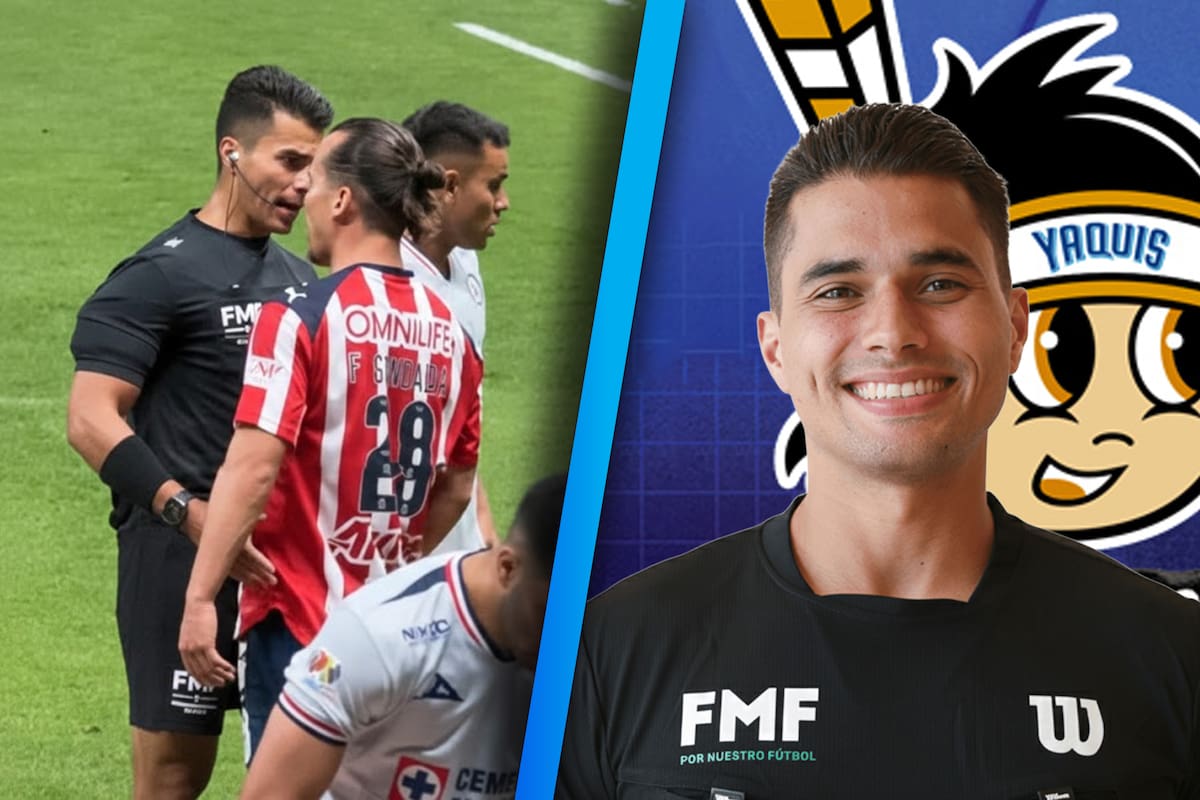 Árbitro sonorense se vuelve viral por “retar” a jugador de Chivas en la Liguilla y por llevar un adorno de los Yaquis de Obregón