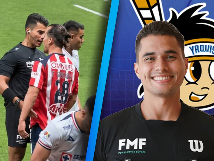Árbitro sonorense se vuelve viral por “retar” a jugador de Chivas en la Liguilla y por llevar un adorno de los Yaquis de Obregón