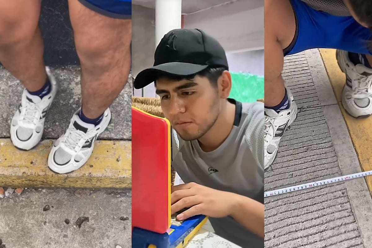 Hombre busca la banqueta perfecta y se hace viral en TikTok