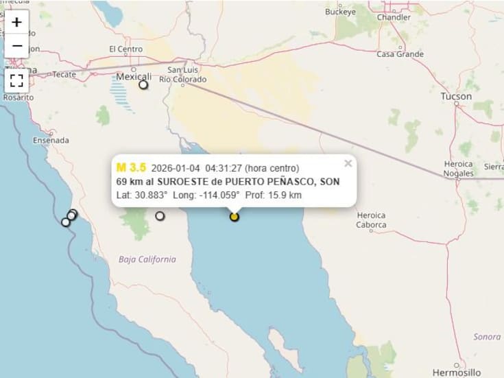 Protección Civil del Estado reporta normalidad tras movimiento telúrico de 3.5 grados cerca de Puerto Peñasco