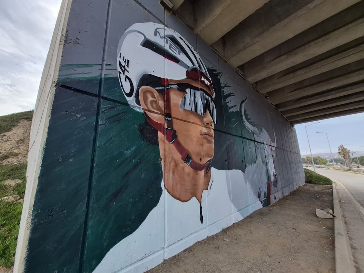 El ciclista ensenadense, tercer lugar de la clasificación general, será reconocido con una obra de 110 metros cuadrados en El Sauzal. Foto: Jayme García
