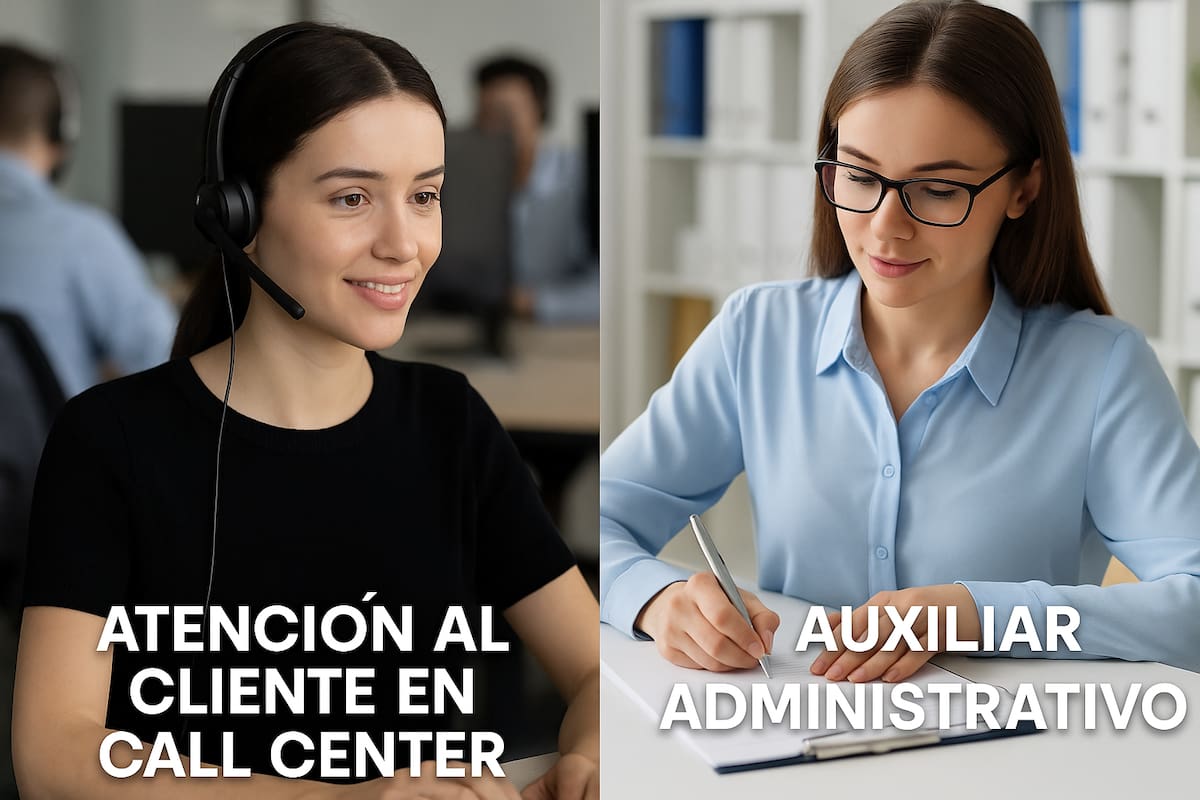 Atención al cliente vs Auxiliar administrativo: ¿Cuál empleo paga mejor? | Imagen hecha con IA.