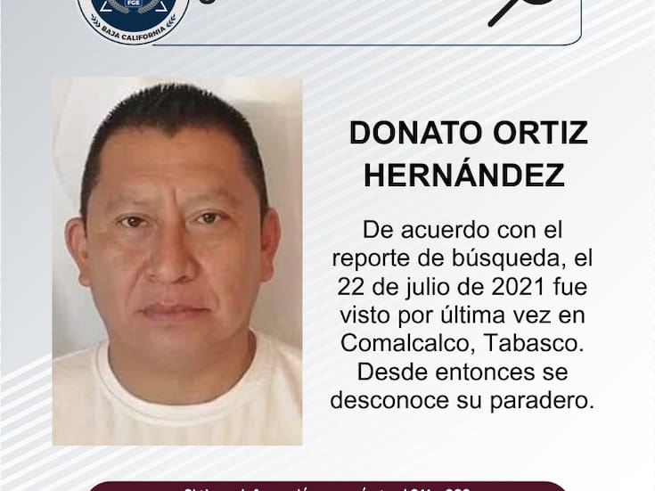 Se busca a Donato Ortiz Hernández