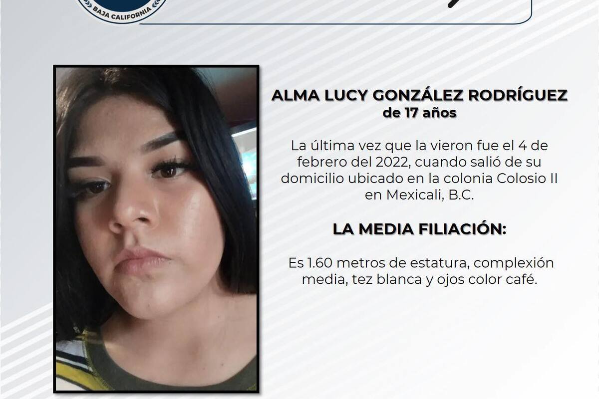 Familiares buscan a Alma Lucy González Rodríguez