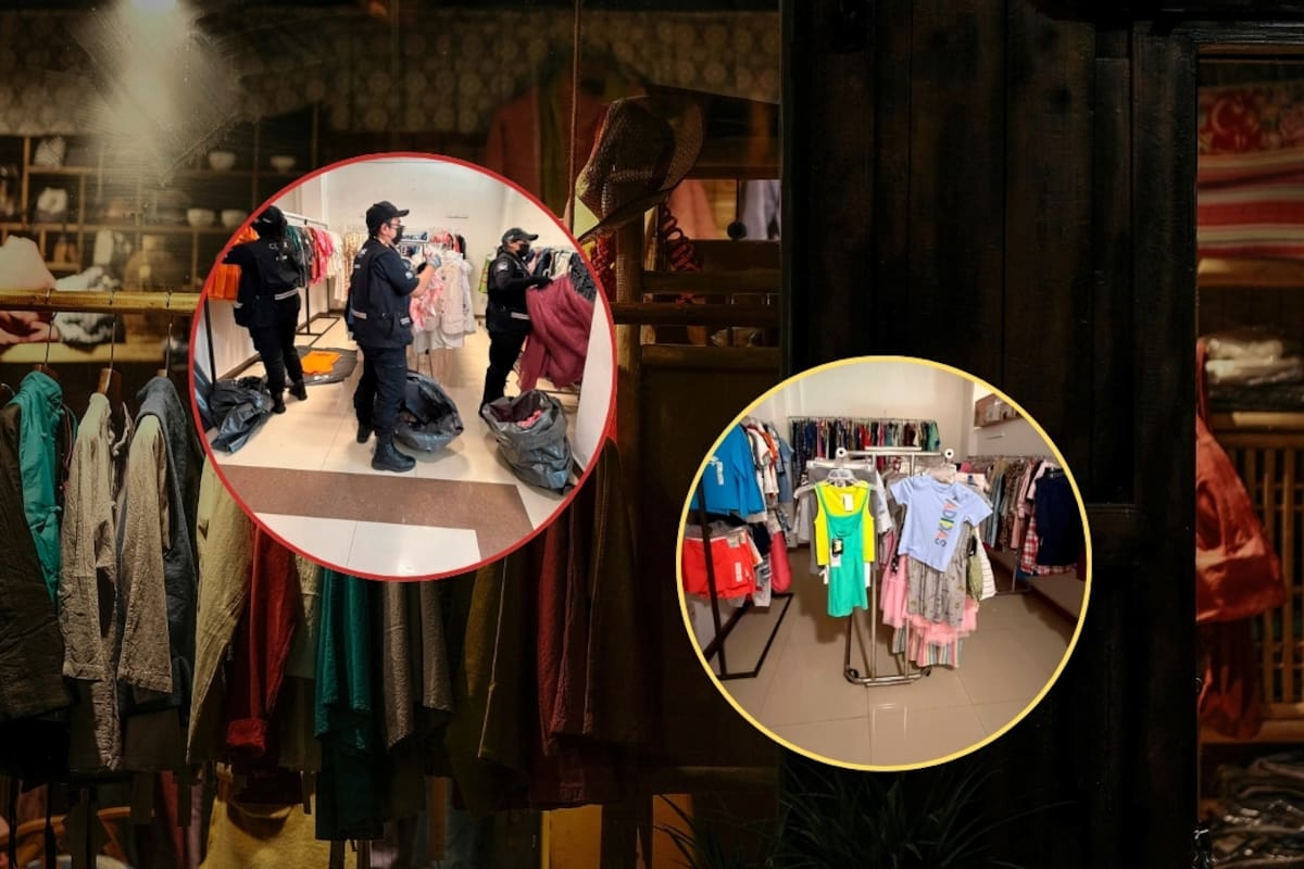 Autoridades ya intensificaron la verificación comercial y aseguraron prendas de ropa con un valor de 150 mil pesos en una tienda tras no presentar documentos de importación