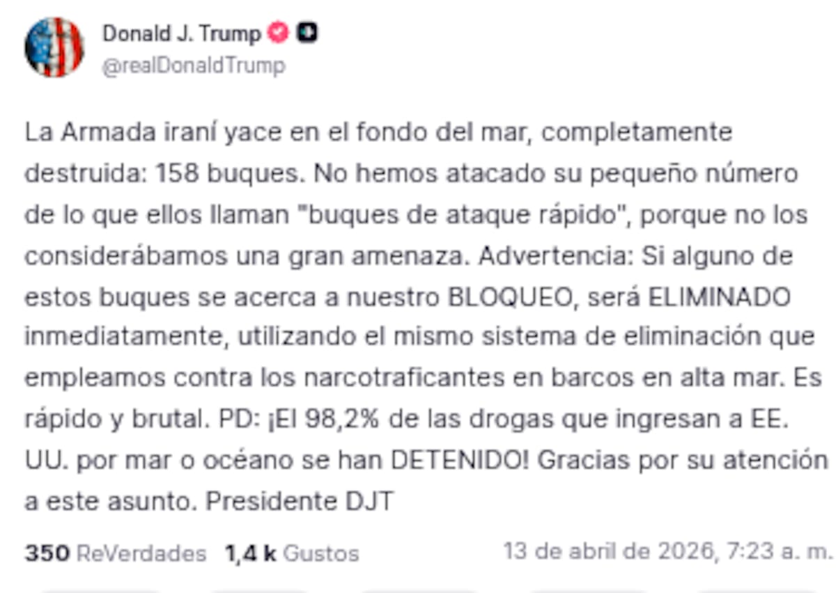 Captura de pantalla (Truth Social)