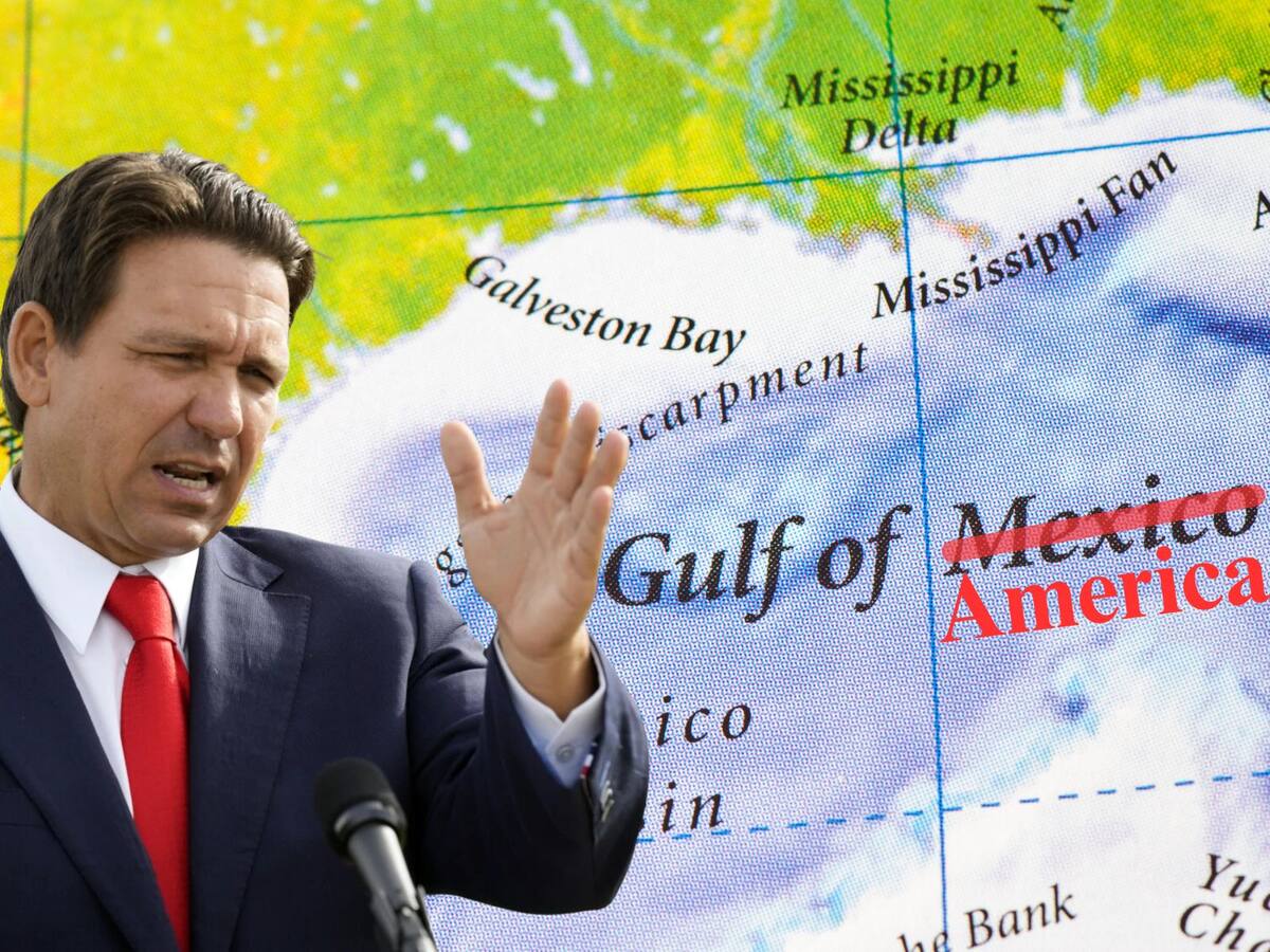 El gobierno de Florida, encabezado por Ron De Santis, llama "Golfo de America" al Golfo de México. | Crédito: AP/Canva