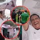 Aficionados usan lonas de personas desaparecidas para cubrirse de la lluvia y golpean a reportero en el Ángel de la Independencia tras el partido inaugural del Mundial