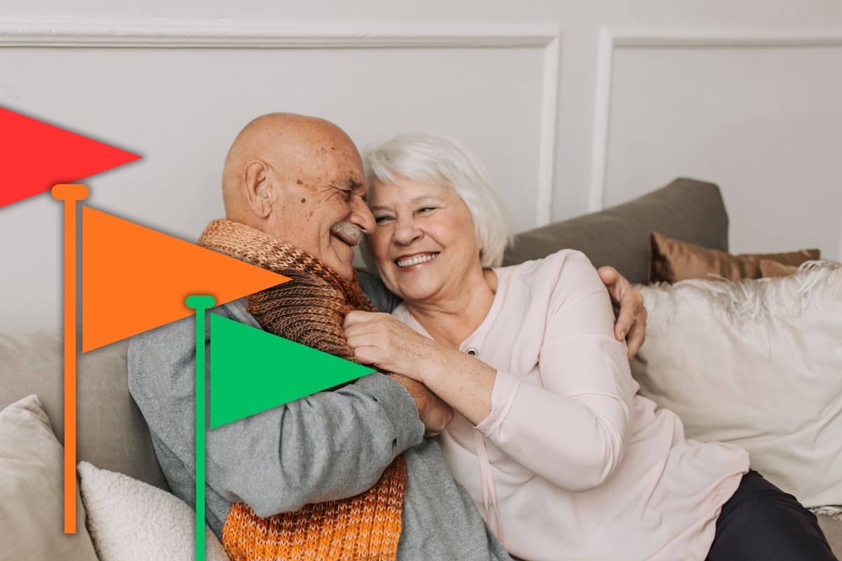 ¿Cuál es la diferencia entre banderas verdes, naranjas y rojas en una relación, según expertos?