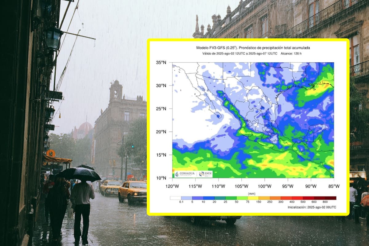 La Conagua alerta por fuertes lluvias para el lunes y martes