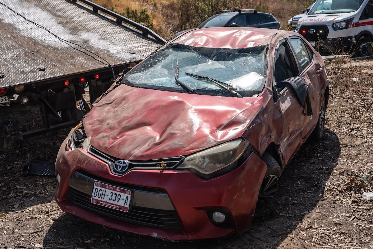 El accidente ocurrió la mañana del sábado sobre la Prolongación Calle Segunda; paramédicos atendieron al adulto mayor, quien no requirió traslado hospitalario. Foto: Border Zoom.