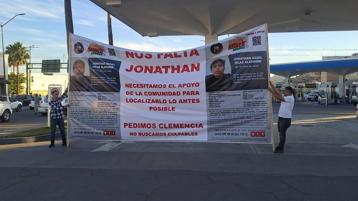 Jonathan Asael no ha sido localizado luego de desaparecer junto a Irving, marchan para pedir que sea encontrado.