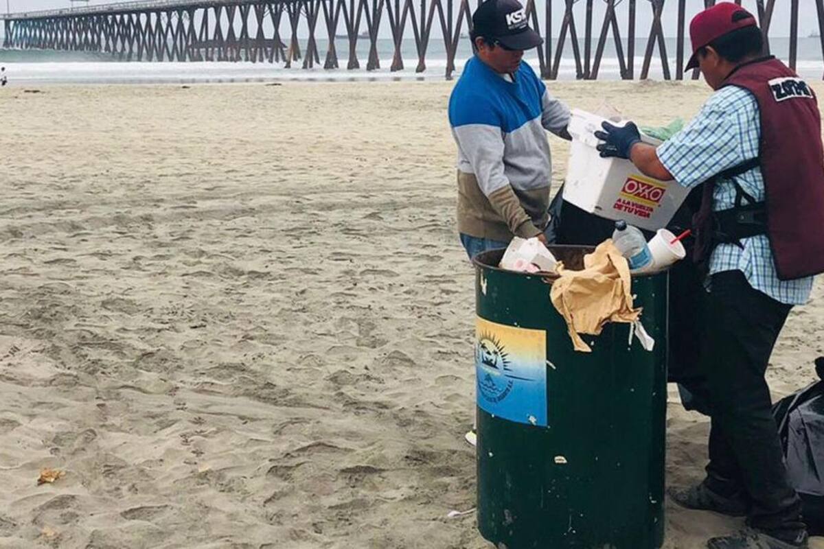 Recolectan 15 toneladas de basura en playas del centro de Rosarito