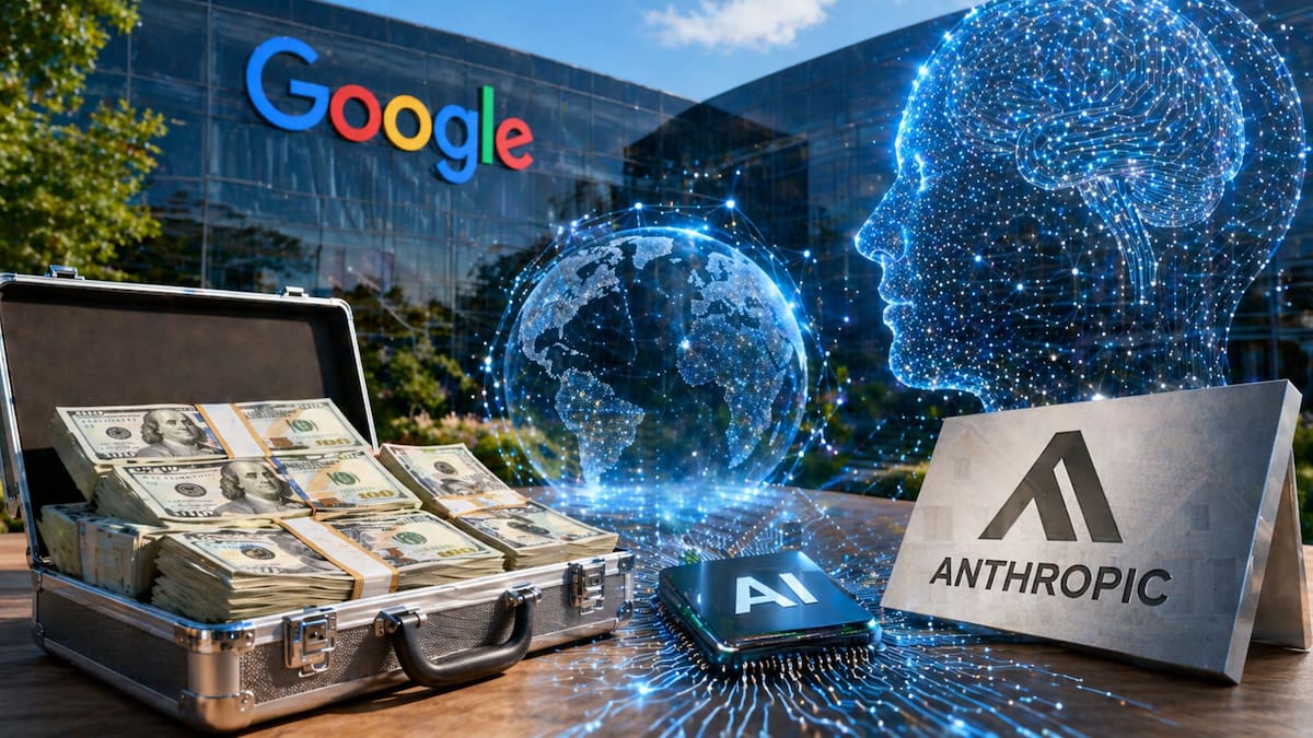 Google inyectará 40 mil millones de dólares en Anthropic para liderar la inteligencia artificial, una operación financiera sujeta a rendimiento que eleva la valoración de la startup a 350 mil millones de dólares