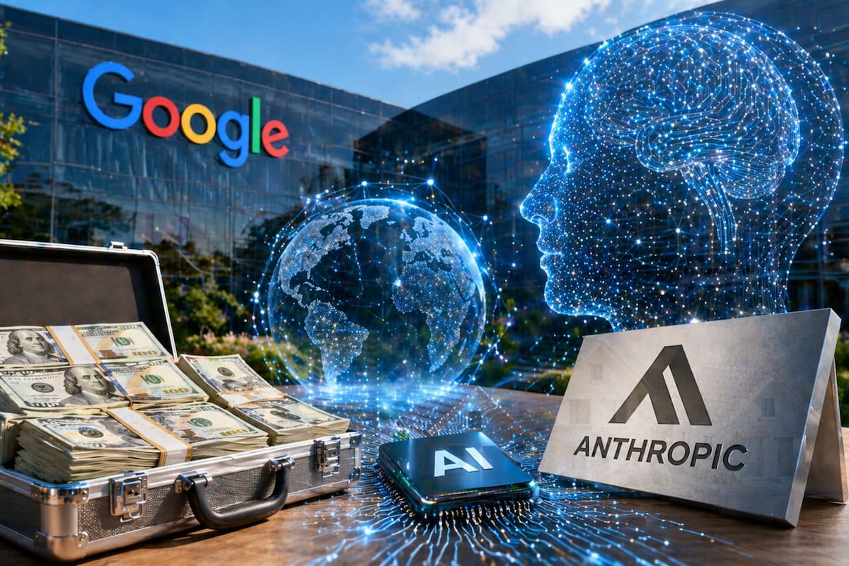 Google inyectará 40 mil millones de dólares en Anthropic para liderar la inteligencia artificial, una operación financiera sujeta a rendimiento que eleva la valoración de la startup a 350 mil millones de dólares