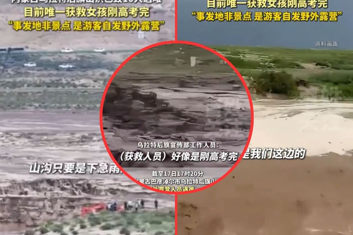 Inundación relámpago en China deja 10 muertos y 2 desaparecidos en zona de campamento