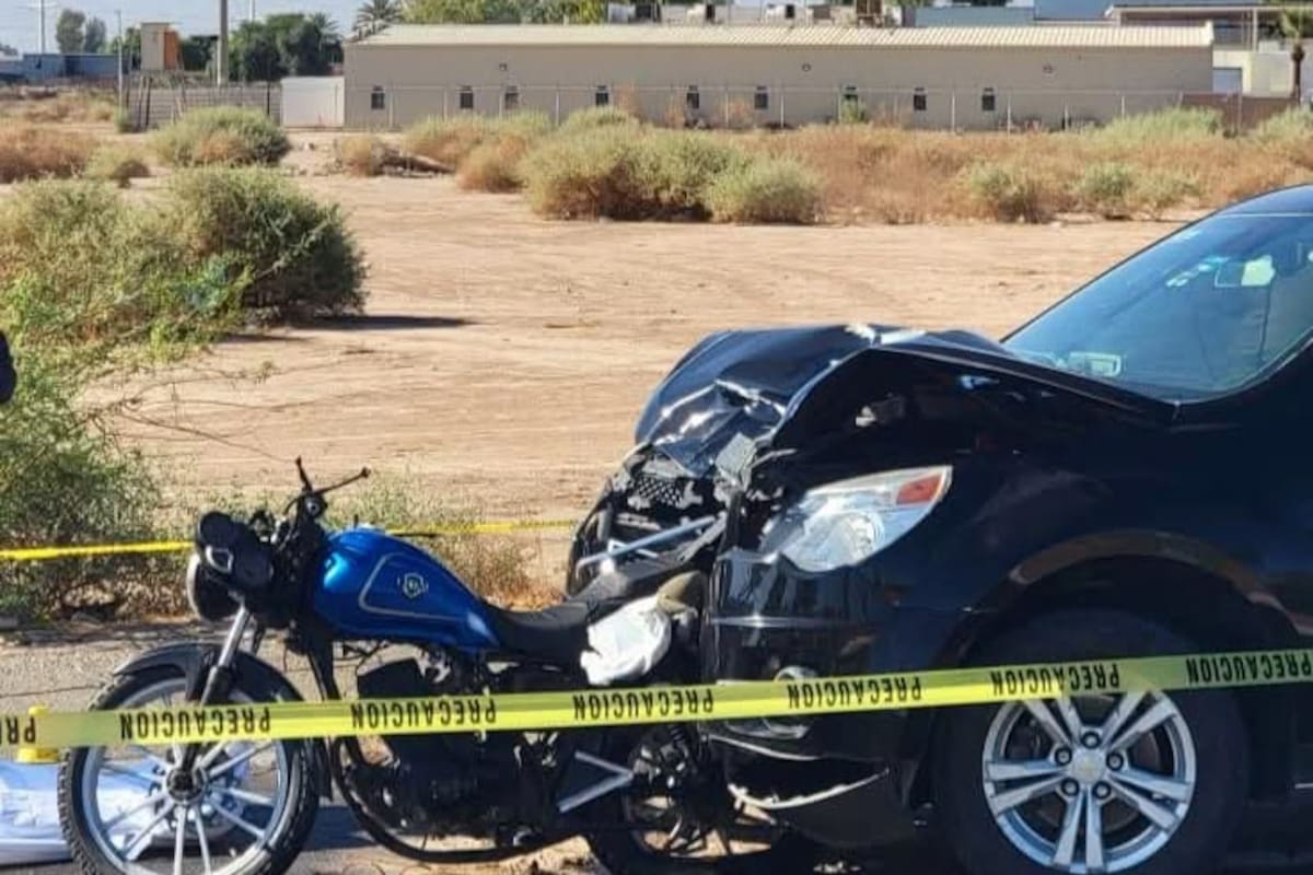 Muere motociclista tras ser embestido en la carretera Tijuana