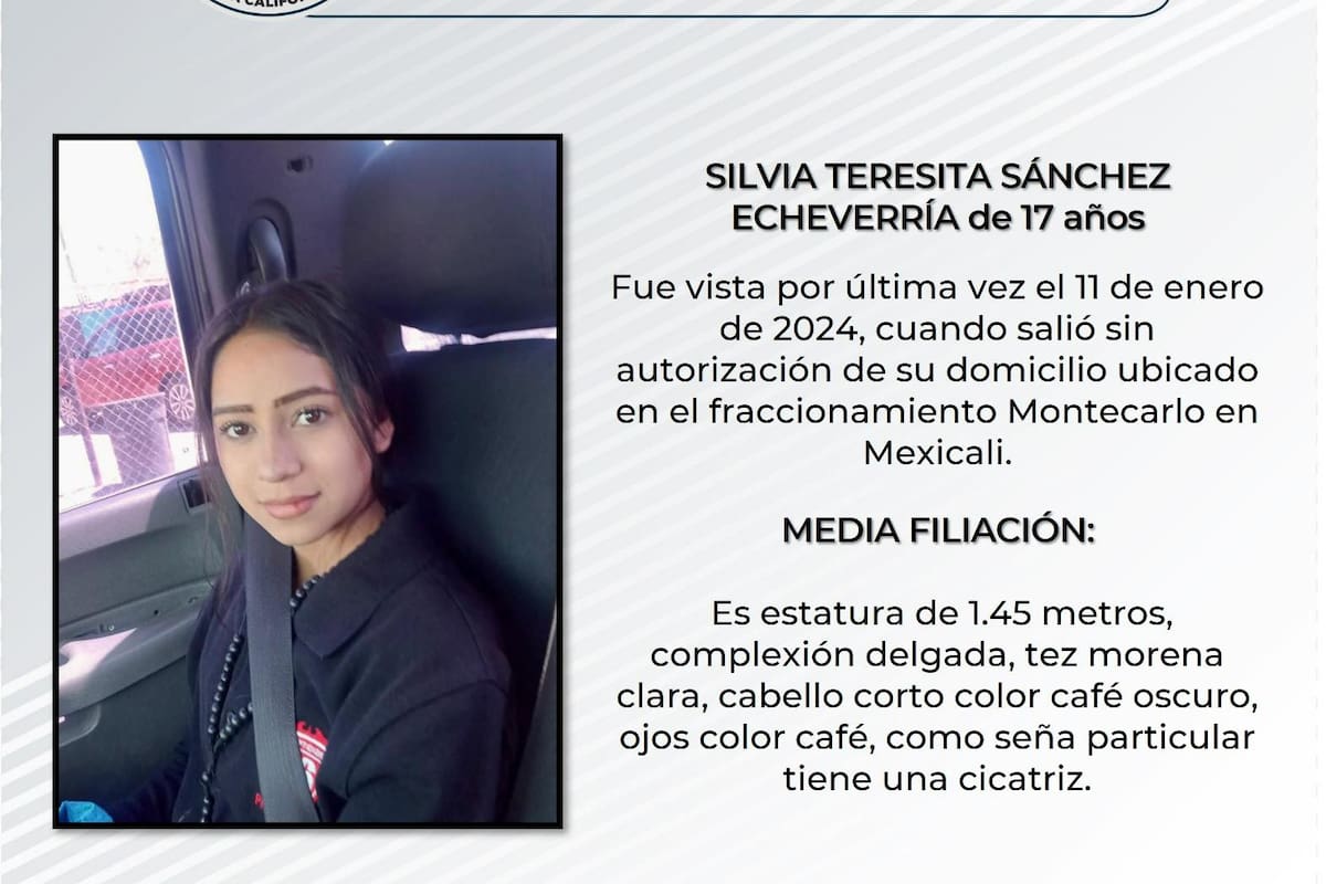 Familiares buscan a Silvia Sánchez Echeverría