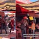 Turista estadounidense intenta callar a músico que tocaba en un tianguis y comerciantes lo enfrentan al asegurar que el artista “solo estaba trabajando” (VIDEO)