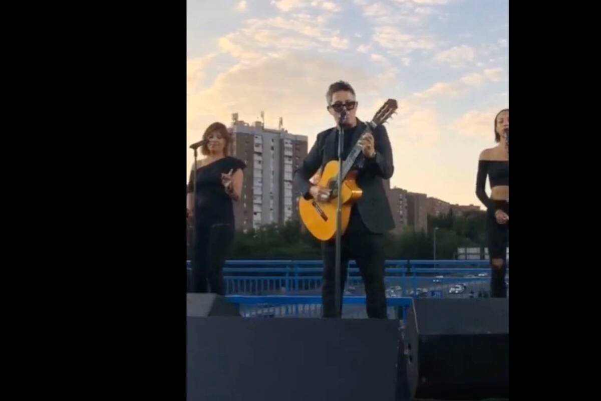 Transmite Alejandro Sanz desde el "Puente del corazón partió"