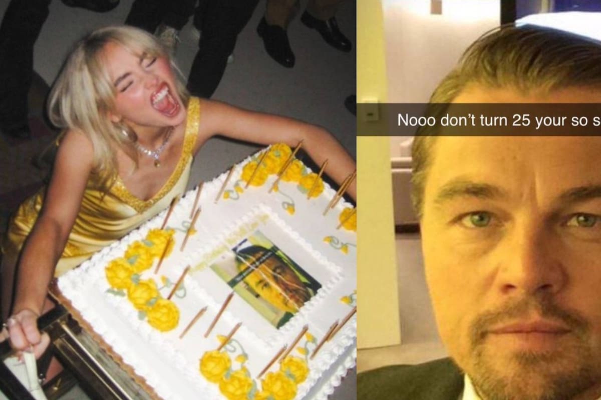 Sabrina Carpenter festeja su cumpleaños 25 con pastel de Leonardo DiCaprio