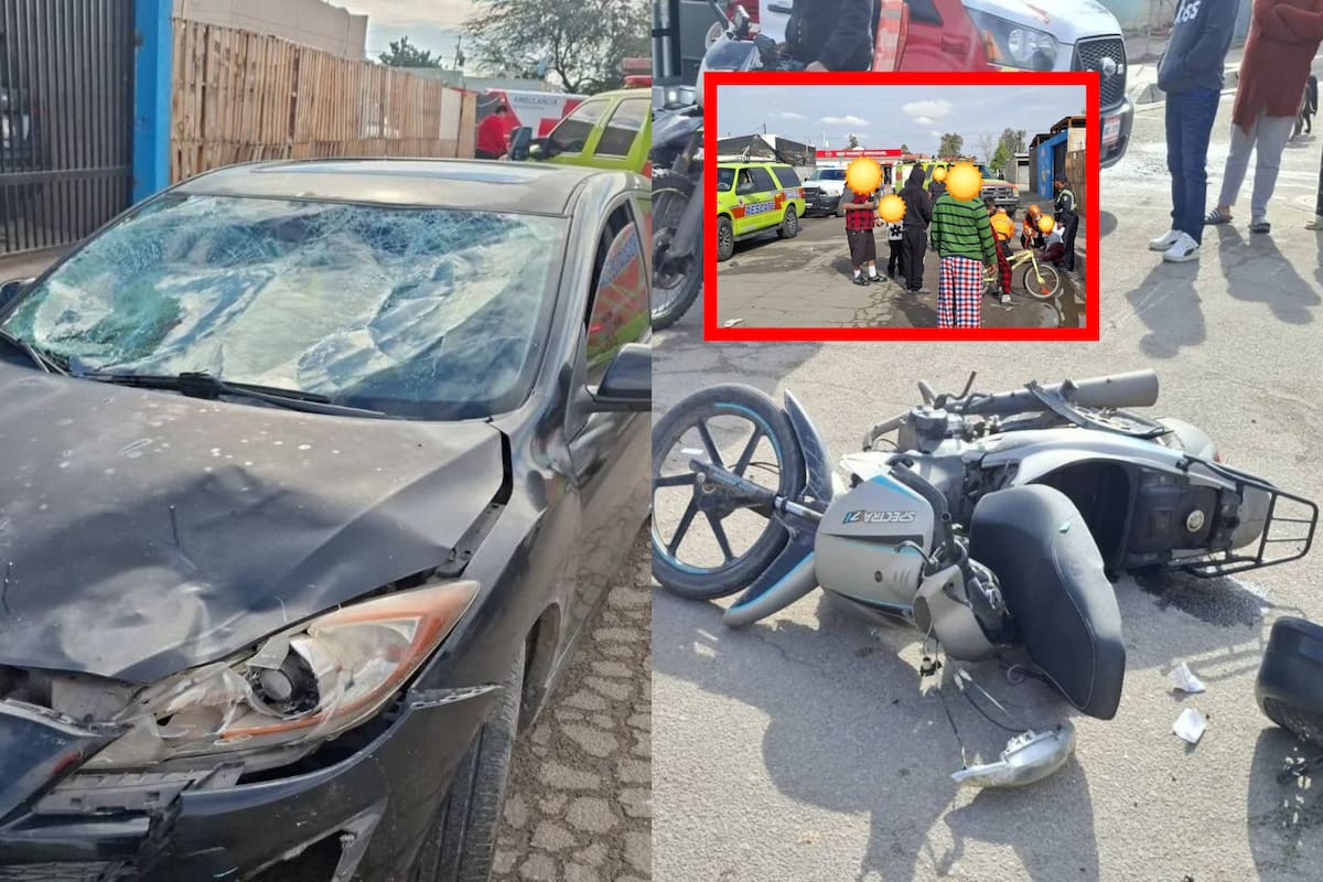 Dos personas lesionadas tras choque de motocicleta contra vehículo en Valle de Puebla