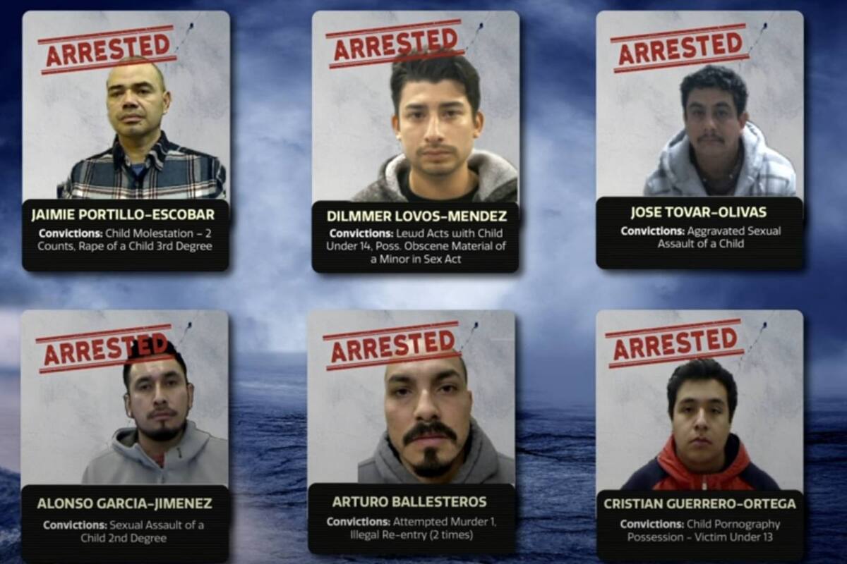 Autoridades de EU arrestan a más de 100 inmigrantes ilegales con cargos de abuso sexual infantil en 25 ciudades