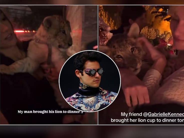 Exhiben a un león bebé en fiesta de Polanco acusando tráfico animal; DJ brasileño que sería su dueño responde
