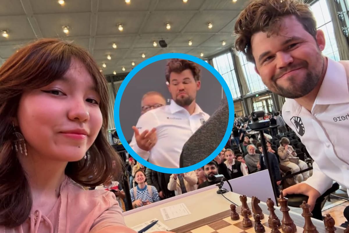 El campeón de ajedrez Magnus Carlsen aceptó tomarse una selfie con su oponente y después la denunció por tener un celular antes de una partida