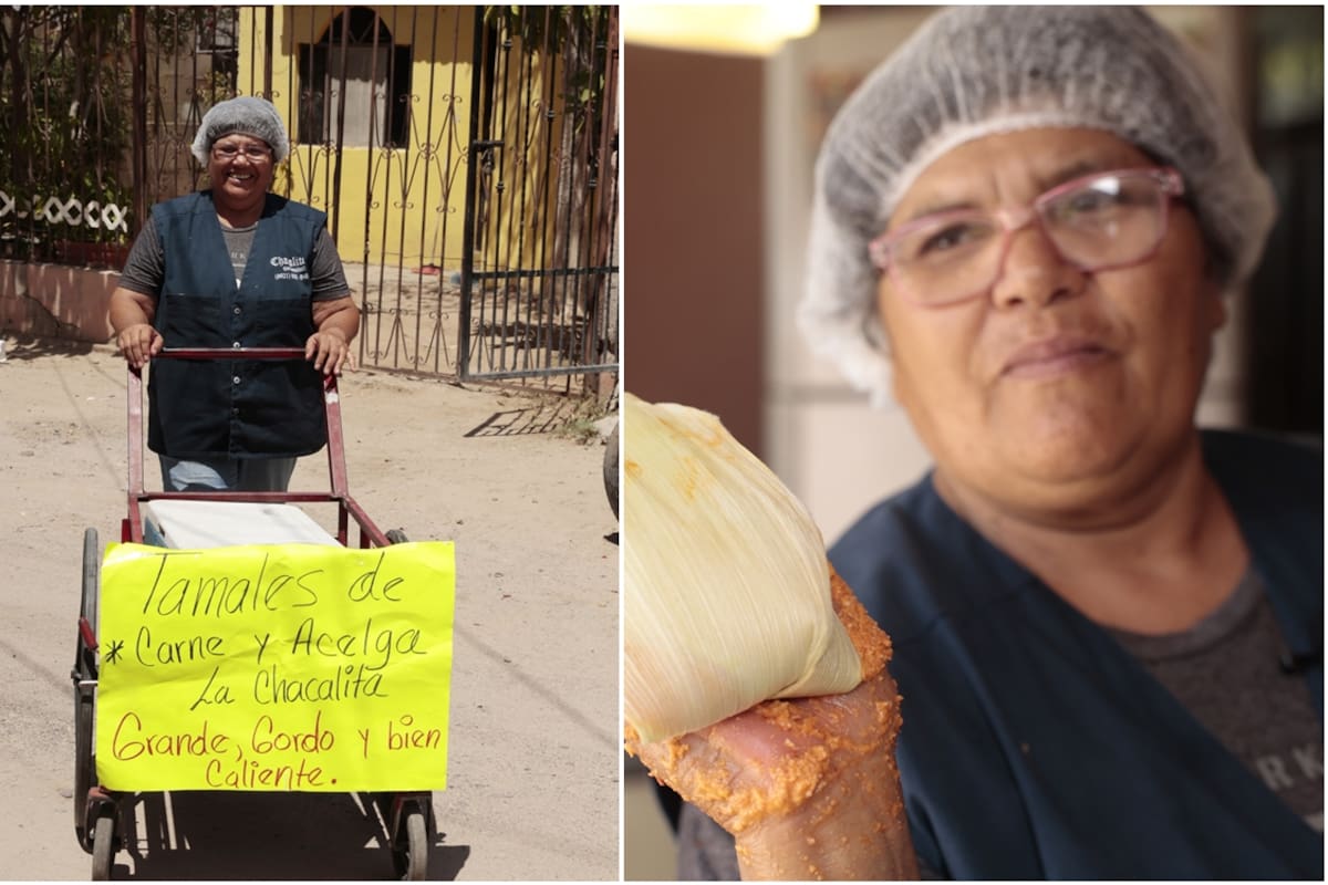 Chacalita vende tamales de un kilo desde hace 34 años en Hermosillo ¡y son algo especial!