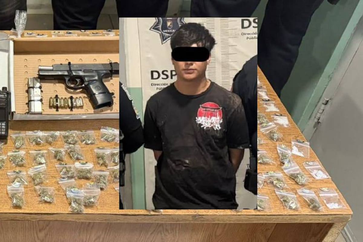 Cae en persecución un joven armado con dos pistolas y más de 200 dosis de droga