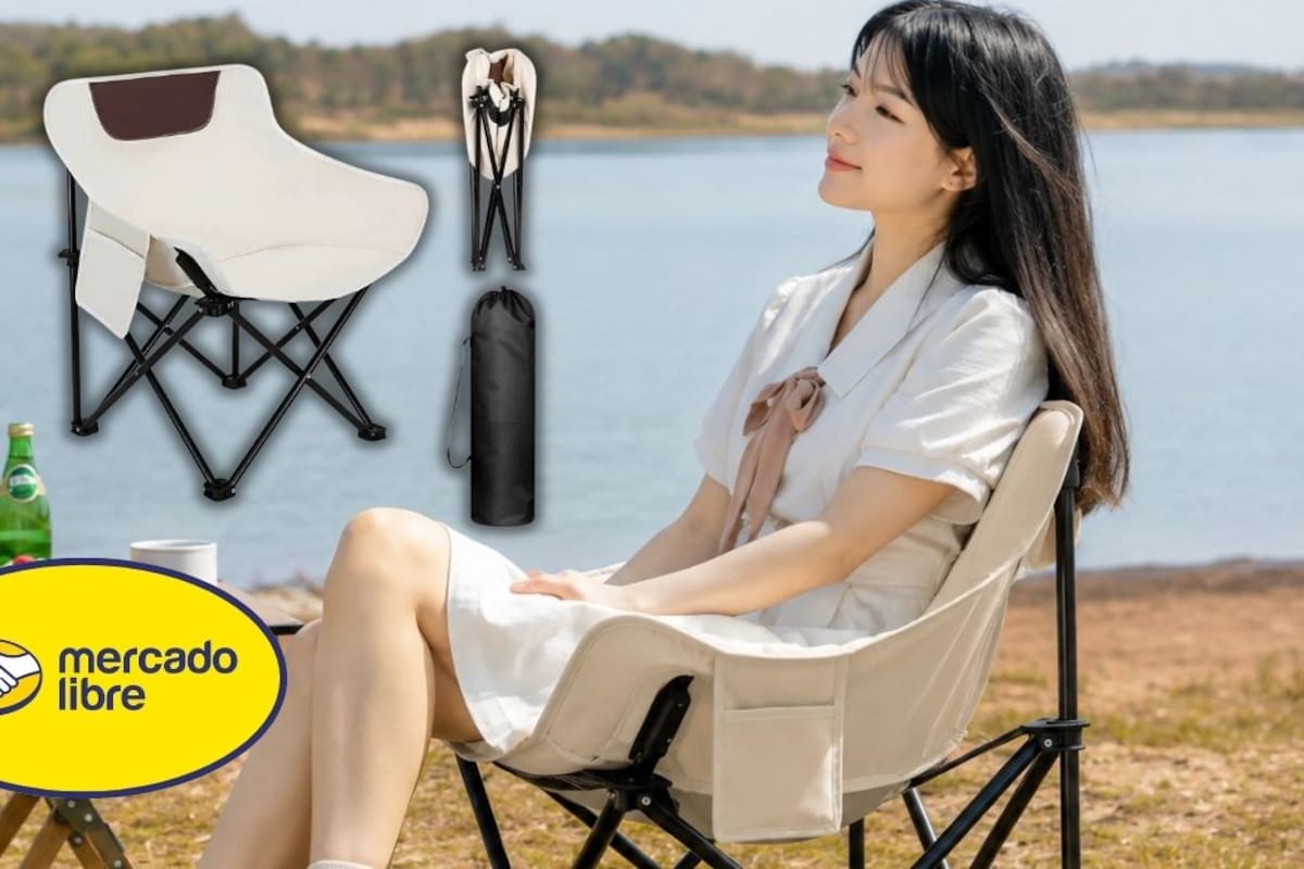Mercado Libre remata silla plegable portátil para camping y playa con 47% de descuento por 209 pesos